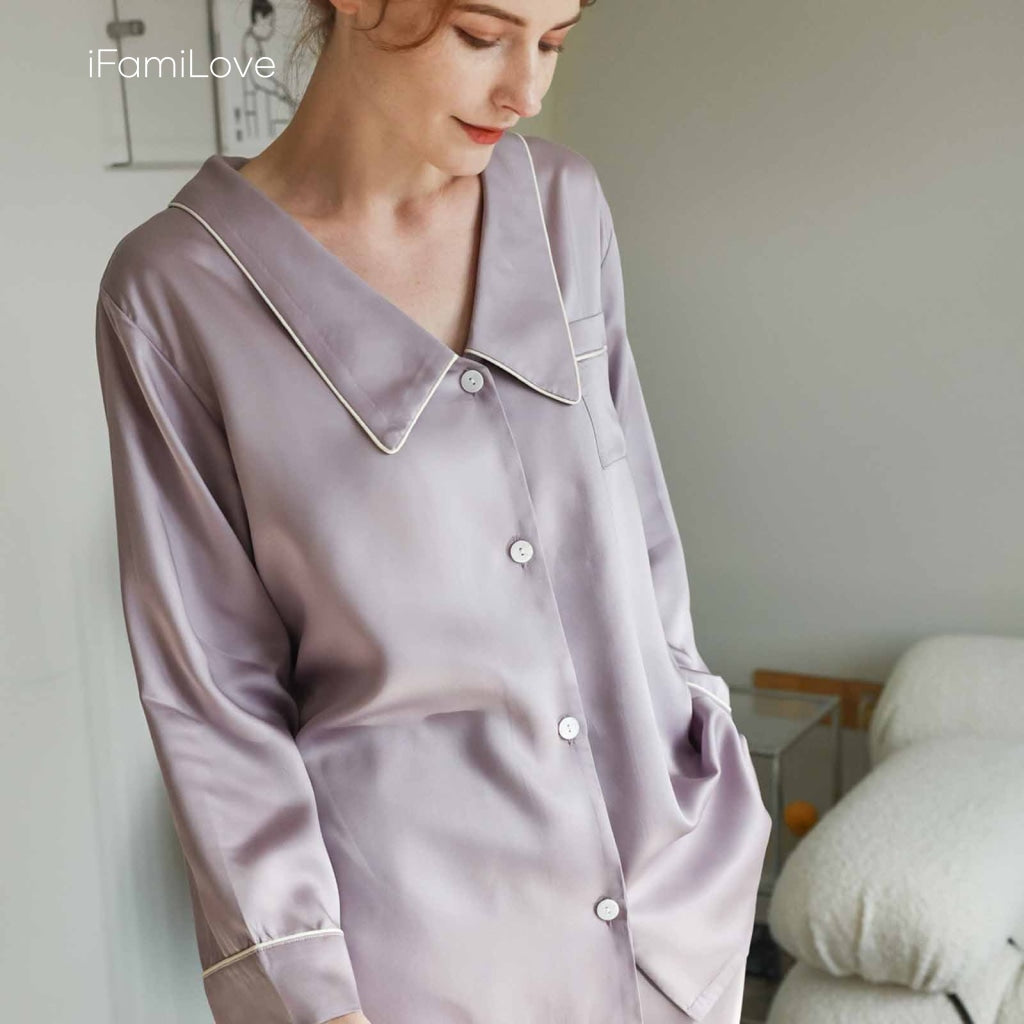 Silky Tencel Ladies Pajamas Sets