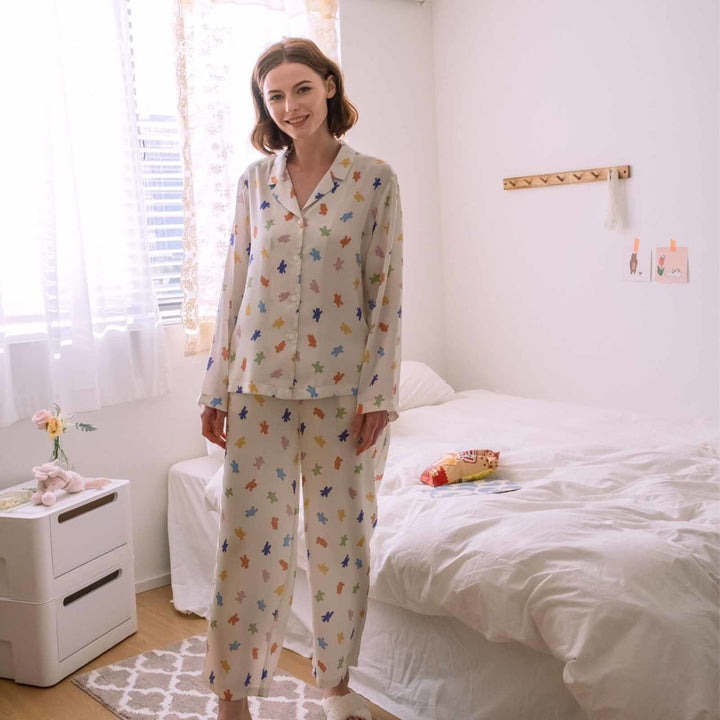 Silky Tencel Ladies Pajamas Sets
