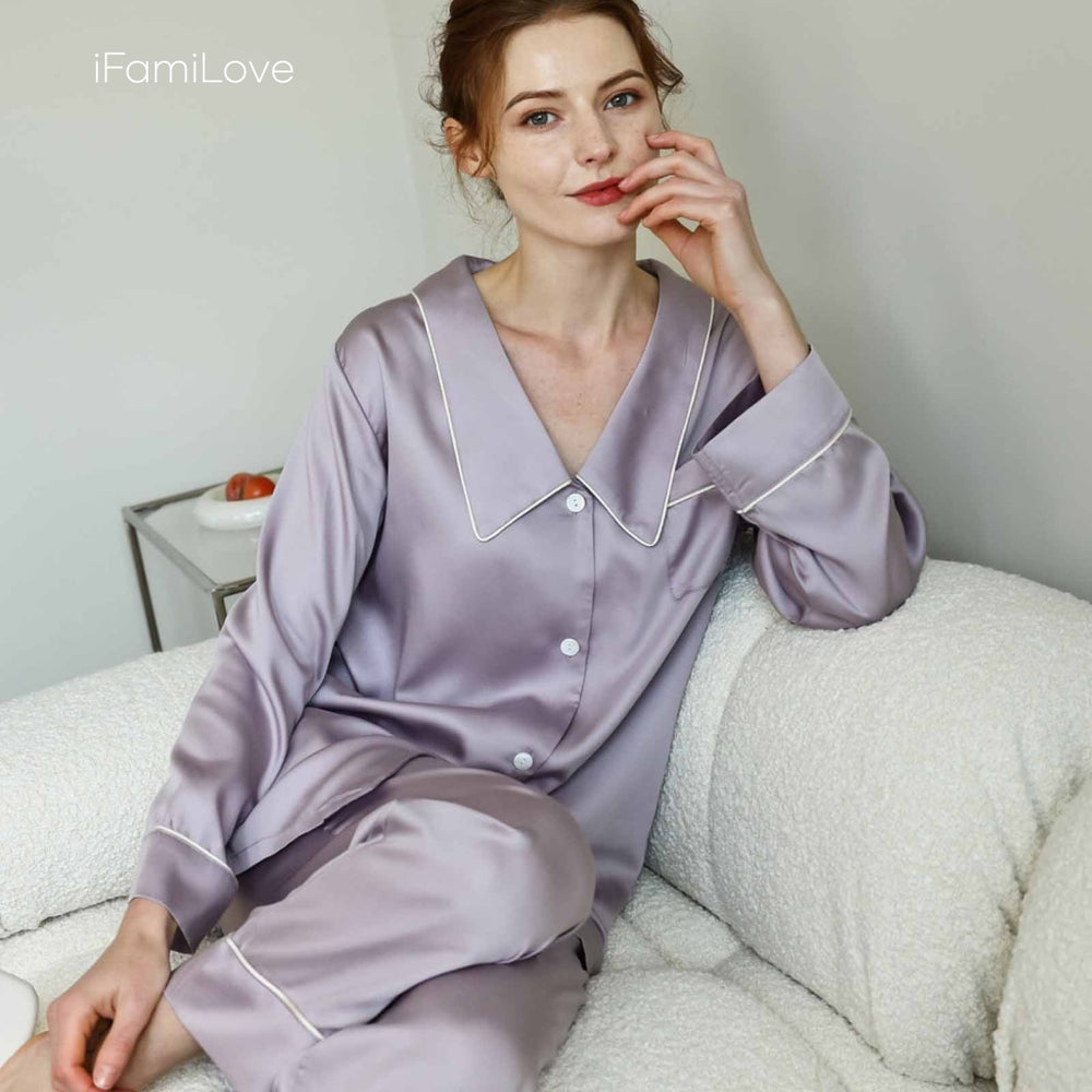 Silky Tencel Ladies Pajamas Sets