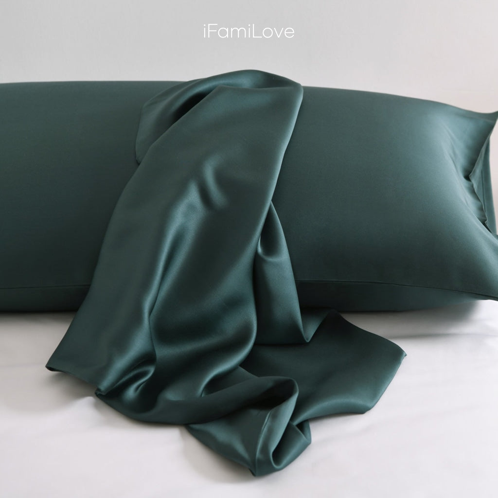 Silky Tencel Pillowcase Dark Green / 48*74Cm